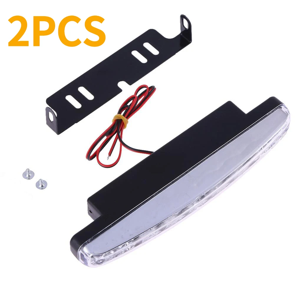 2 шт. Супер белый 12 В 8 светодиодов авто дневные ходовые огни 6000 K противотуманные