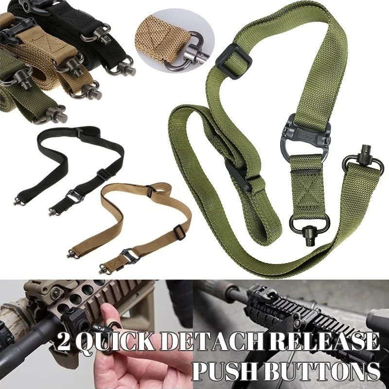 

Tactical Adjust Quick Detach QD 1.2 Point Single Nylon Rifle Sling Safety Lanyard Military Mission Gear Hunting Accessorie