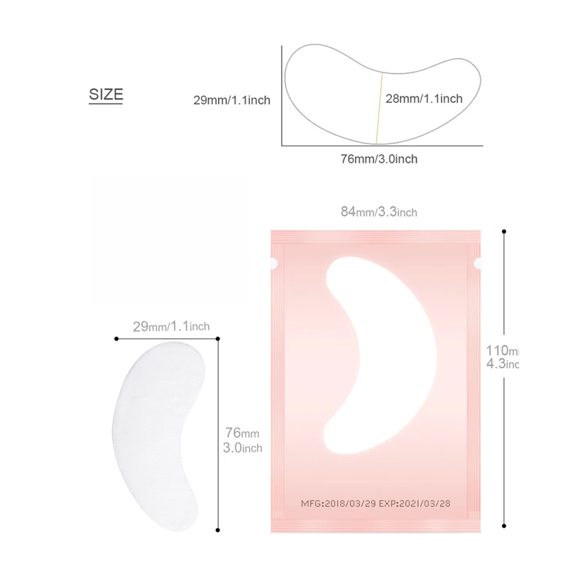 Патчи под глаза для наращивания ресниц бумажные патчи Типсы инструменты 10