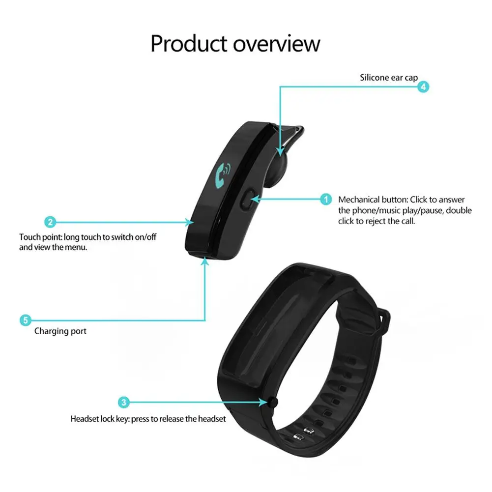 Новый смарт браслет 2 в 1 Talkband Беспроводная Bluetooth гарнитура наушники Смарт часы