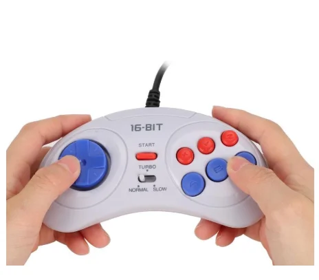 Бесплатная доставка 1/2 шт проводной игровой контроллер для SEGA Genesis 6 кнопок