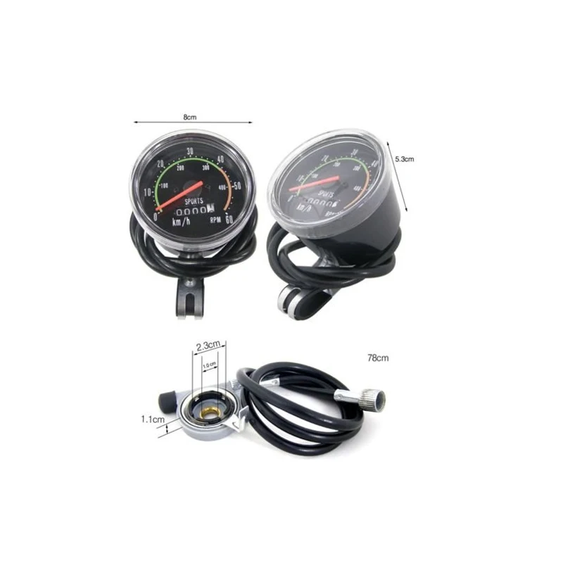 Сбрасываемый велосипедный Спидометр Аналоговый механический одометр с