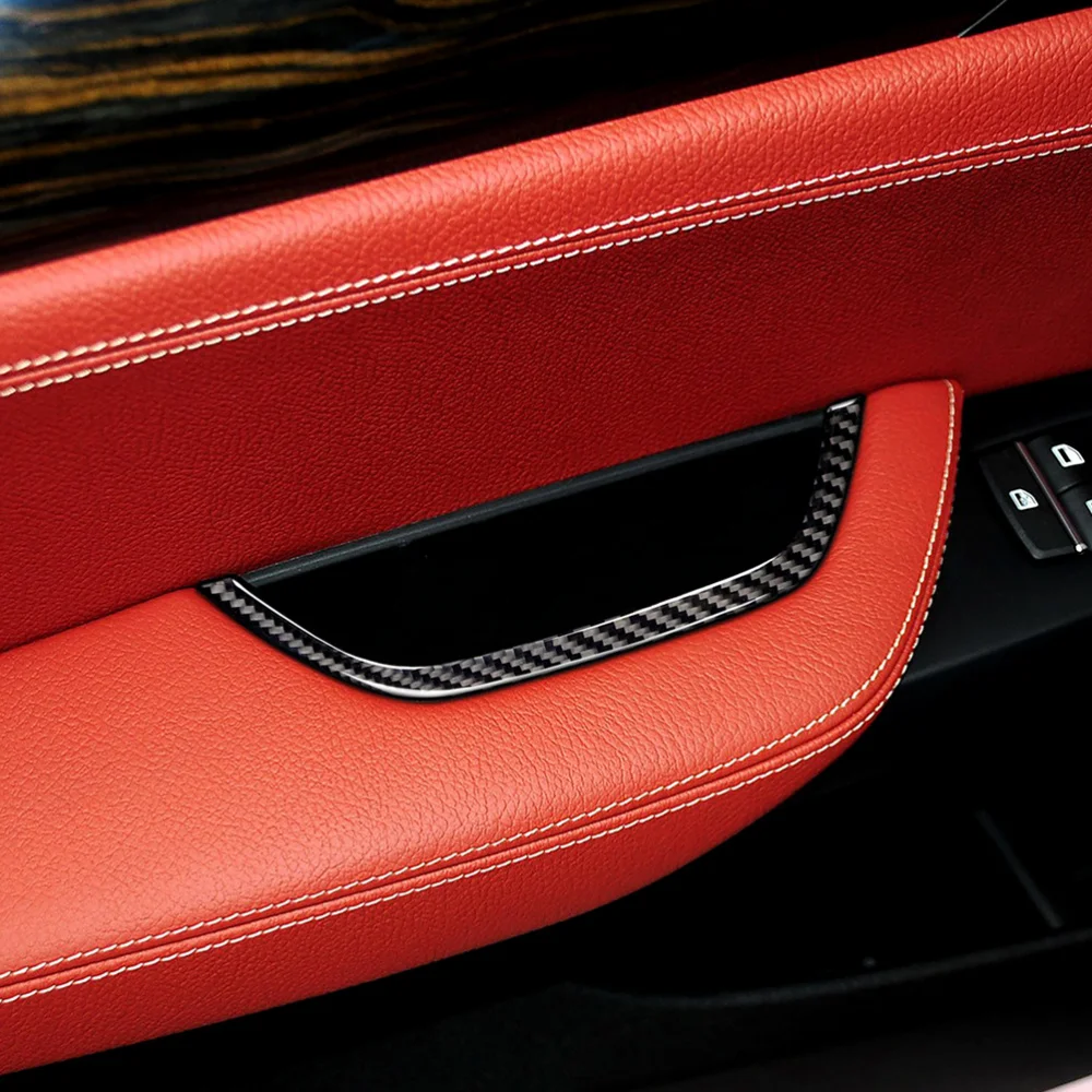 

Car Styling Car Door Armrest Storage Box Frame Decorative Sticker Carbon Fiber Decorative Decals for X3/X4/F25/F26 2011-2016 (Bl