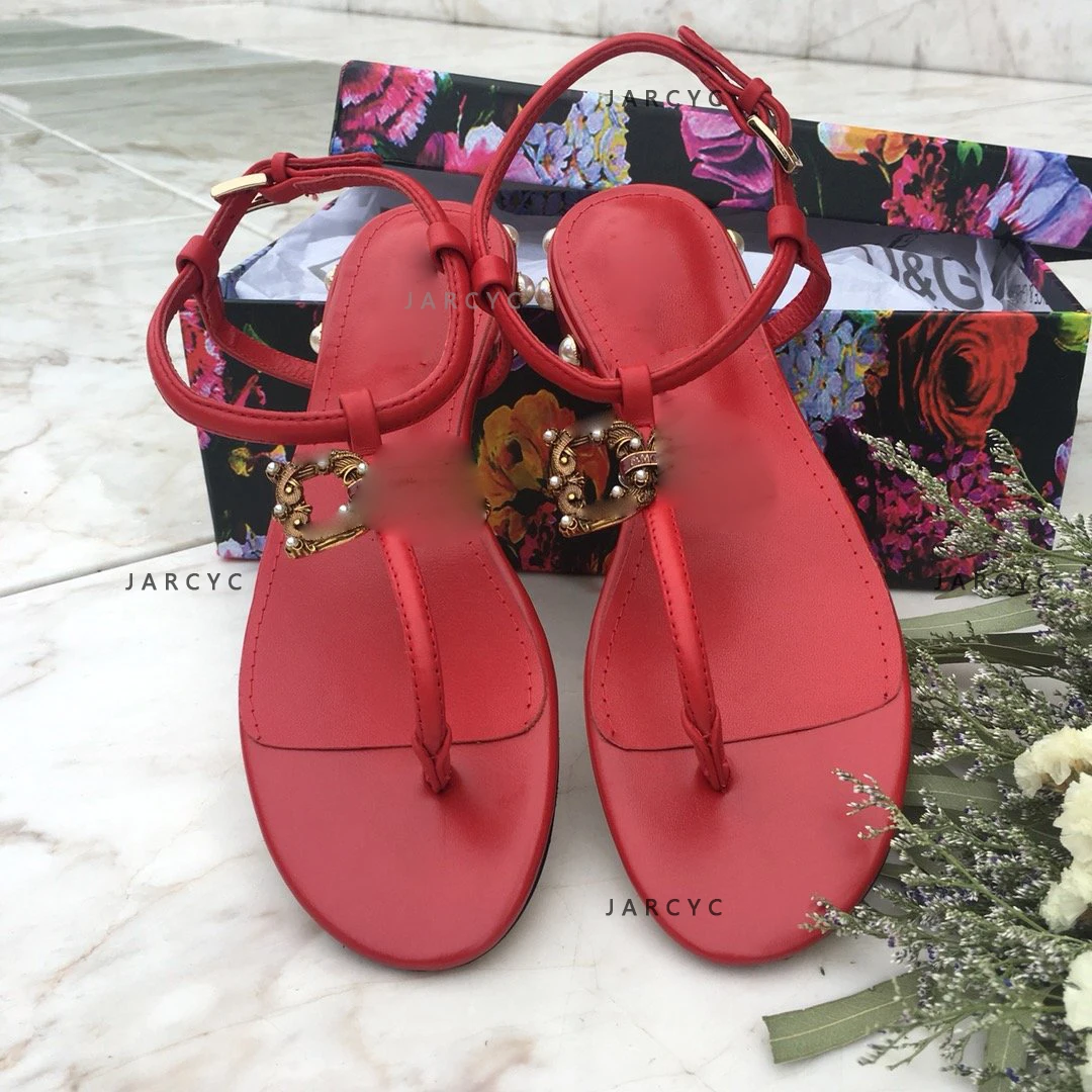 Летние сандалии на плоской подошве женская обувь коллекция 2019 года роскошные
