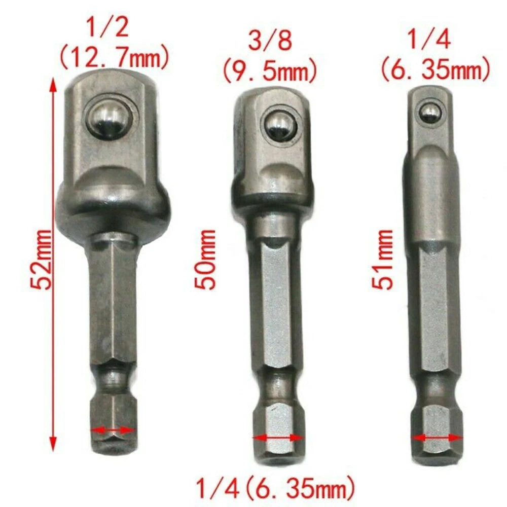 

11Pcs Socket Adapter Drill Bits Set Hex Impact Driver Tools 1/4 3/8 1/2 Shank
