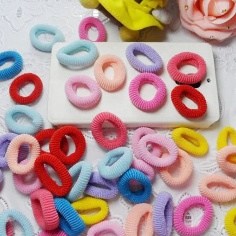 1 сумка для детей Милые разноцветные эластичные резинки волос Резинки девочек