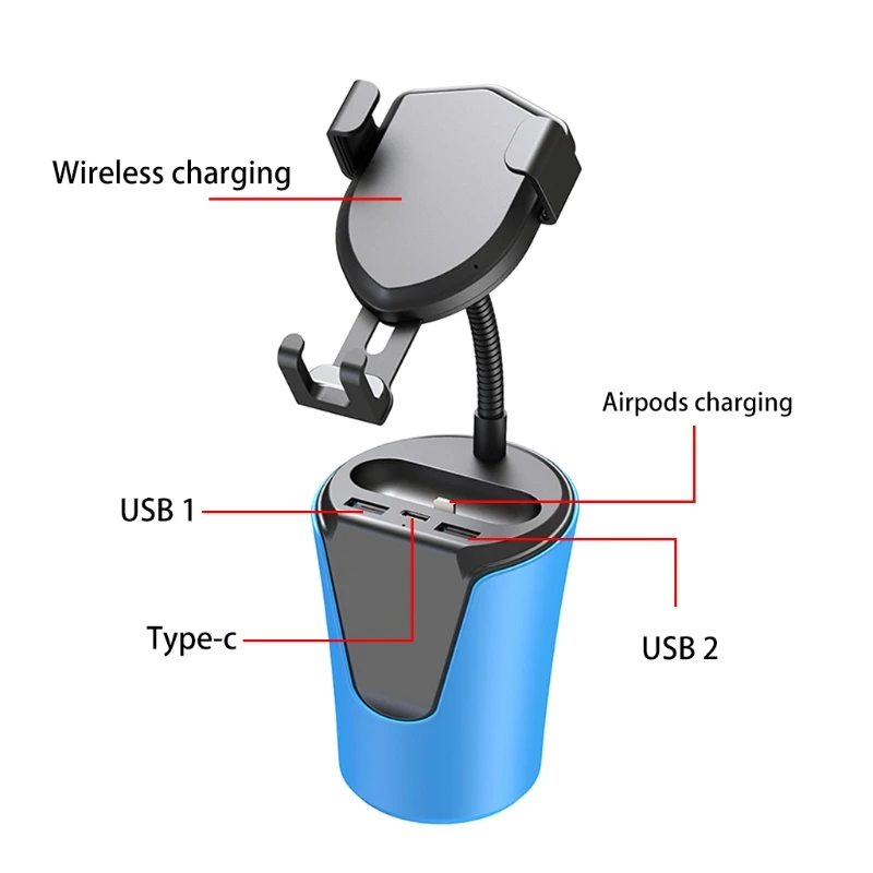 

H9EB Car Wireless Charger 10W Mobile Phone Gravity Bracket Induction Navigation Fixing Frame Fast Charging Auto Clamping Mount