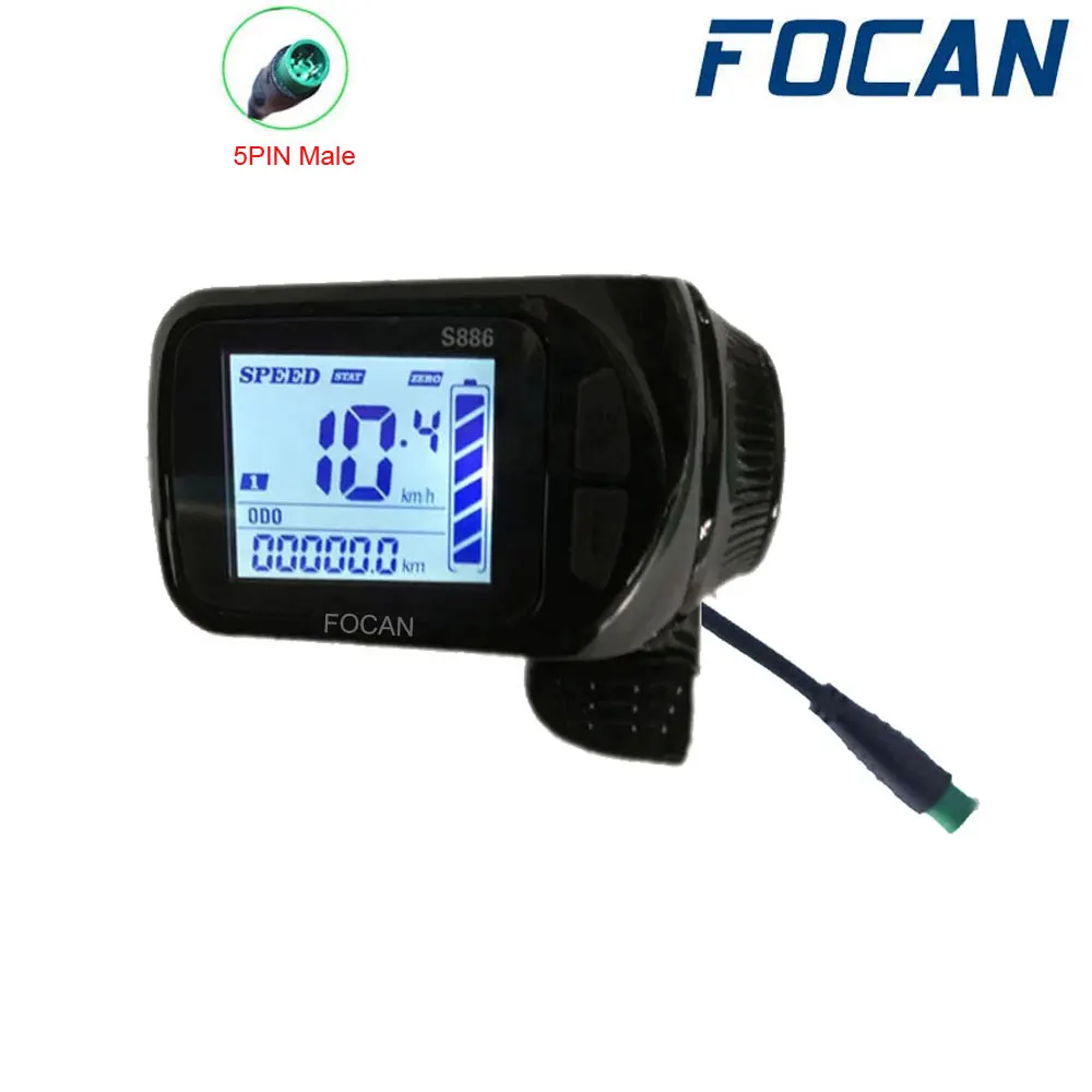 FENGCHANG E-bike LCD Display Panel Thumb Throttle Electric Bicycle Scooter S886 5PIN ,6PIN