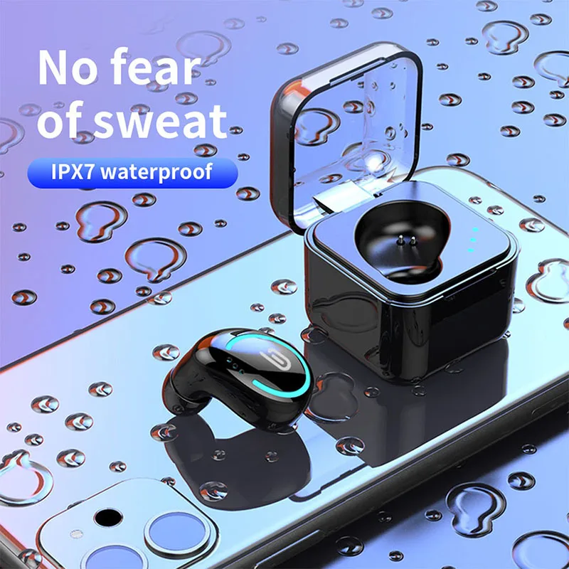 DISOUR одноушные Bluetooth-совместимые наушники 5 0 беспроводные наушники-вкладыши