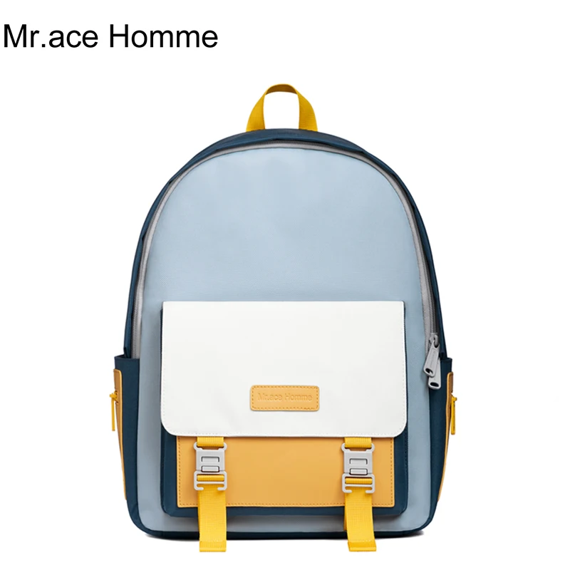 Mah брендовый цветной школьный рюкзак с принтом для девочек ноутбука Женский