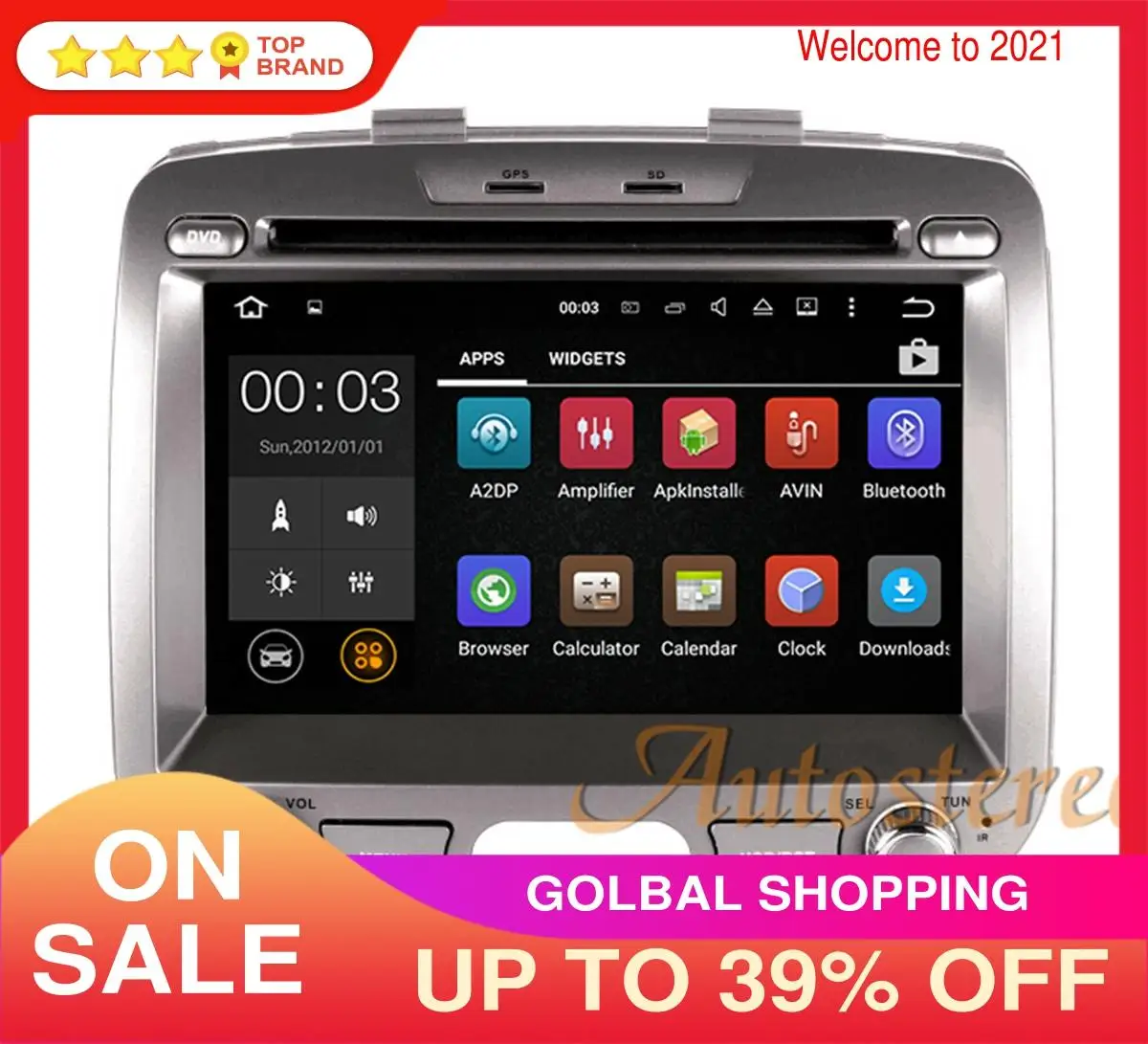 

For Hyundai I10 2007-2013 Android 9.0 Car GPS Navigation DVD Player Car stereo Auto Navi Autostereo Multimedia player head unit