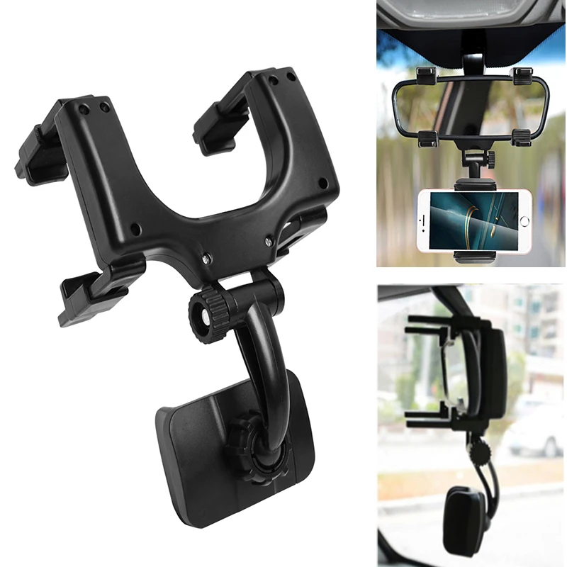 

Universal 2021 New Smartphone Car Phone Mount Stand Car Rearview Mirror Mobile Phone Holder Adjustable Support for Iphone Xiaomi