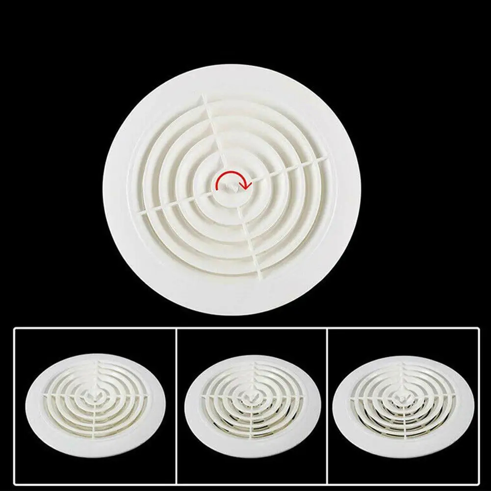 

1pc 3/4/5/6 inch Louver Air Vent Grille Exhaust Fan Bathroom Outlet Round Cooling Ceiling Wall Indoor Air Mount Vents Y8B5