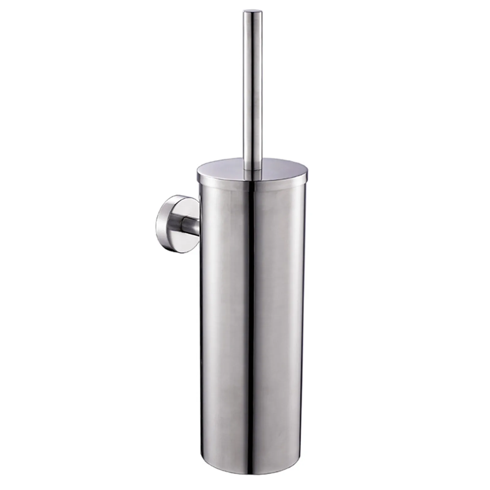 

Toilet Brush Holder Stainless Steel Toilet Cleaning Brush Set With Long Handle Round Bathroom Toilet Cleaner Holder Accessory