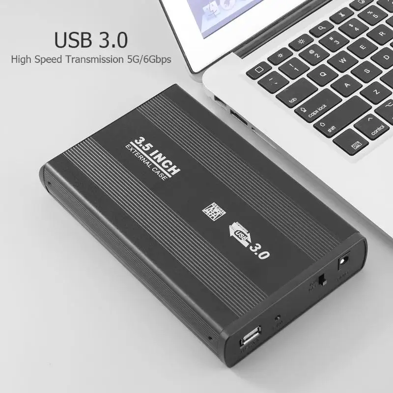 ЕС/США 3,5 дюйма SATA к USB 3,0 высокая скорость внешней HDD жесткий диск чехол для корпуса с Светодиодный индикатор для ноутбука рабочего стола