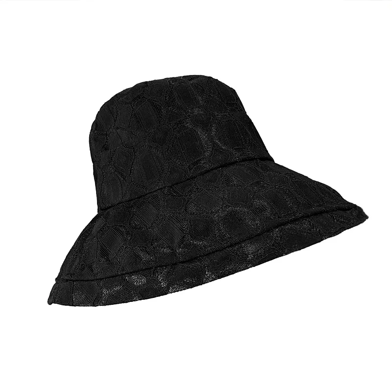 

2021 Female Summer Lace Bucket Hats for Women Sunscreen Sun Hat Foldable Lightweight Breathable Outdoor