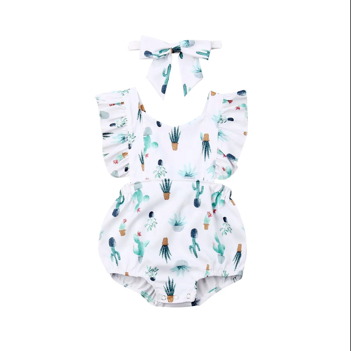 Комбинезон для новорожденных девочек 0 24 месяцев комбинезон с оборками и принтом