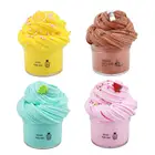 4 шт. DIY пушистый слюна игрушки Цвет грязи эластичные Нелипкая глиняные игрушки вечерние пользу осадка игрушка Ароматические осадка пушистый Slime грязи моделирование