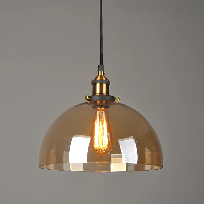 Винтажный подвесной светильник из прозрачного стекла чайного цвета шнур 1-1 5 м
