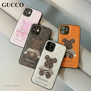 kawaii luxury bearbricked kawsed bear phone case for iphone 13 11 12 pro max xs xr x 7 8 plus cases protective aesthetic women free global shipping