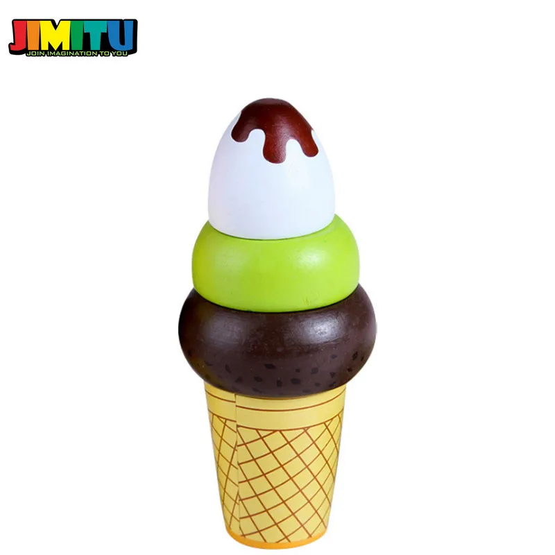 Деревянные магнитные кухонные игрушки JIMITU для детей обучающие с клубничным