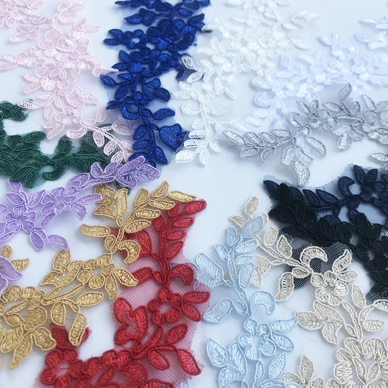 1 шт. Высококачественная Золотая кружевная ткань вышитые нашивки аппликация 3D