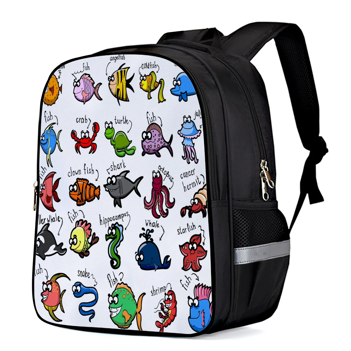 Мультфильм рыба Краб Медуза черепаха КИТ комиксы школьные книги Сумки школьный