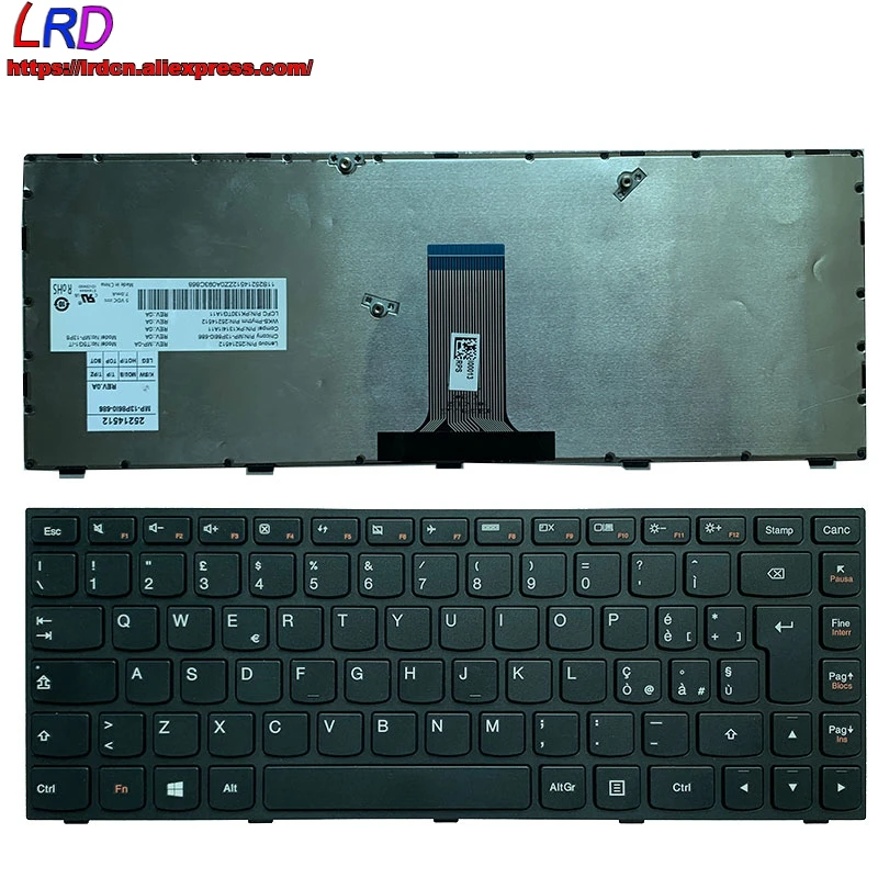 Это Итальянский клавиатура для ноутбука Lenovo 300 14 500 ACZ иск B40 B41 Z41 Z40 G40 70 75 45 80 30 Felx2
