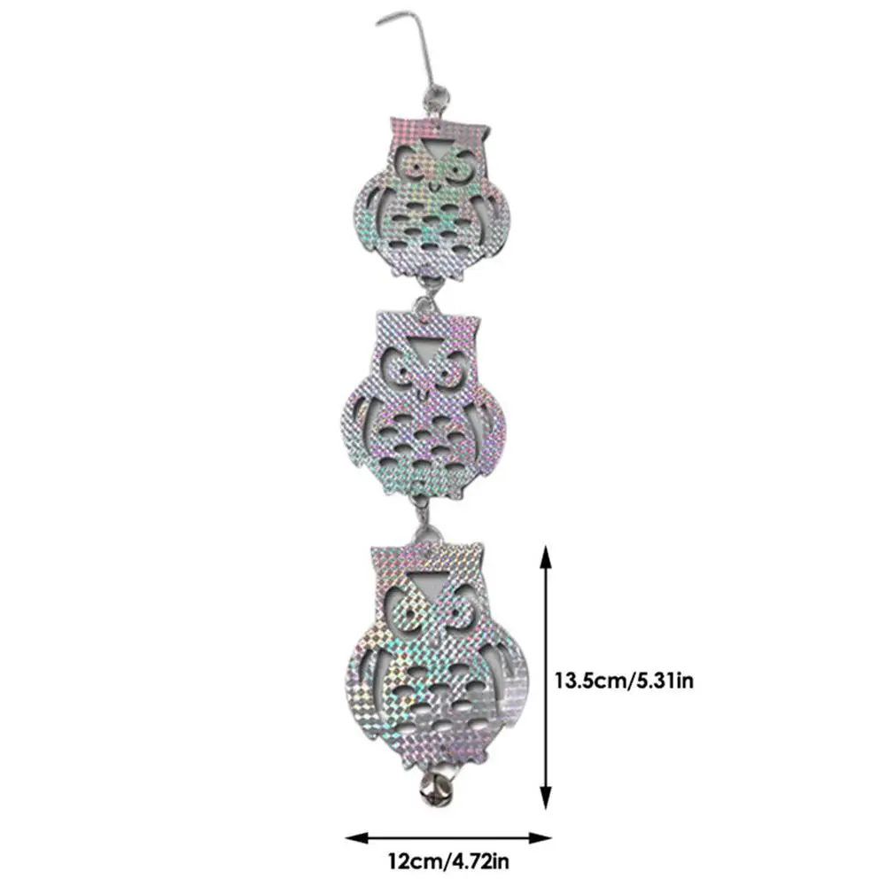 

Owl Shape Bird Repeller Tree Hanging Reflector Garden Orchard Reflective Sparkly Pendant Bird Scare Tool Plant Protect