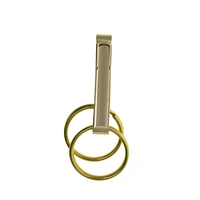 handmade simplify style brass detachable quick release belt loop ring clip on keyholder keychains edc fob car key holder