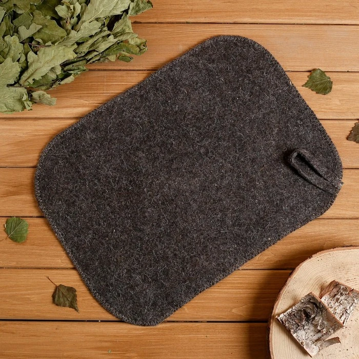 Set for Bath and Sauna Dark 3 Item 2593222 Simaland accessories Caps Bath-house textile Hat home kitchen Shower Bathroom Products Household
