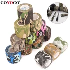 Лента камуфляжная эластичная для пистолета, 2,5 см, камуфляжная Маскировка, бандаж, запястье, наколенник, кинжал, самоклеящаяся лента для охоты