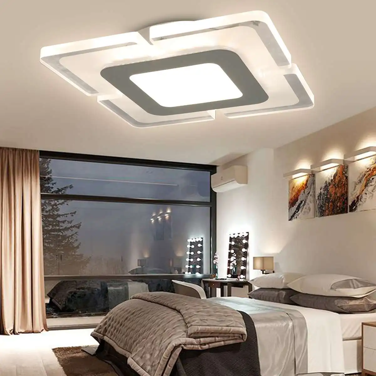 

Modern Ceiling Light 15W Super Bright Stepless Dimming Living Room Acrylic Ceiling Light Bedroom Led Eco-friendly Low Power