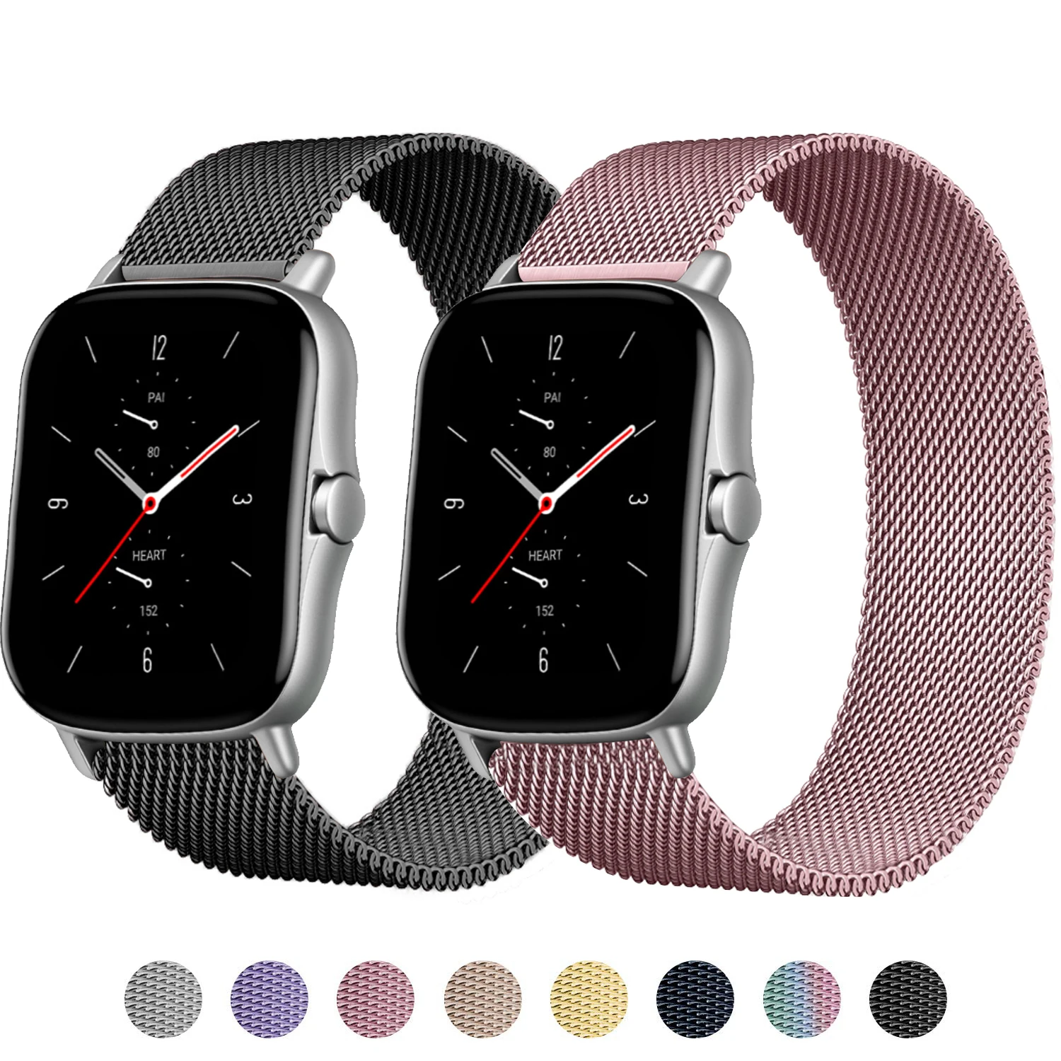 

milanese loop for Xiaomi Amazfit gts 2 Bip Gtr 47mm 42mm 20mm 22mm watch strap correa reloj active 2 40mm huawei watch gt2 strap