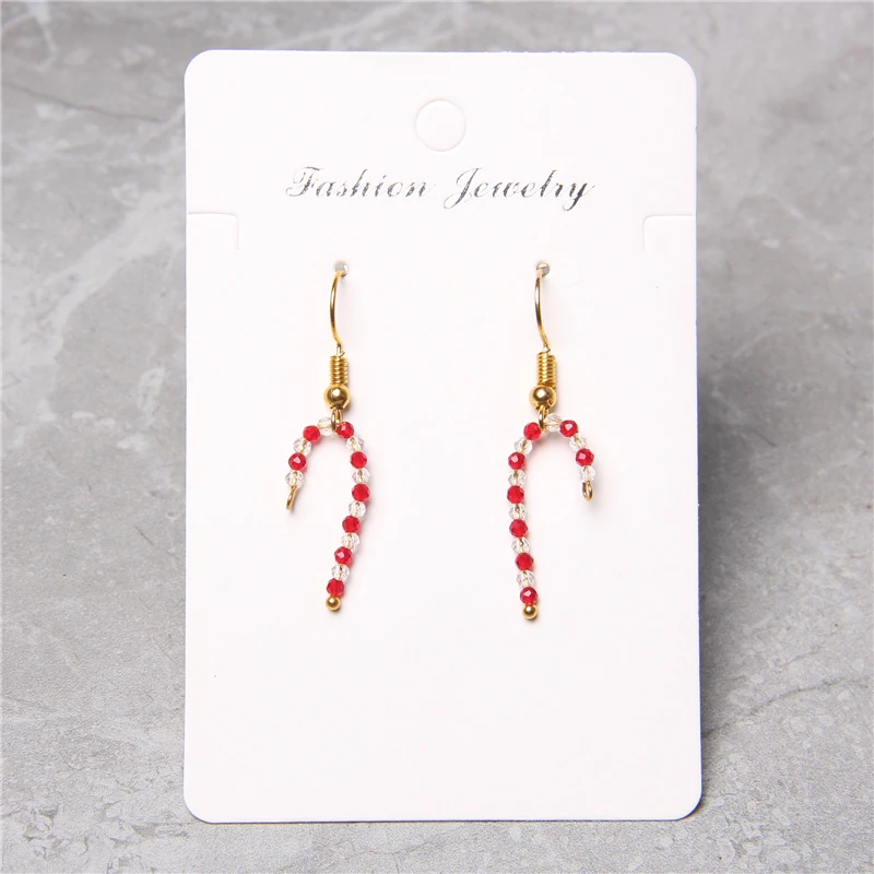 

Christmas Earrings Jewelry Howlite White Snowman Pendant Drop Earings For Women Tiny Red Crystal Beads White Pearls Femme