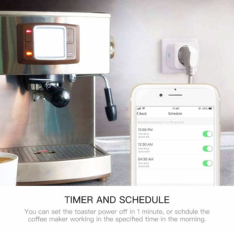 

Smart Plug Socket EU 16A Power Monitor Timing Function Tuya Voice Remote Control Work With Alexa Google Assistant 110-250V