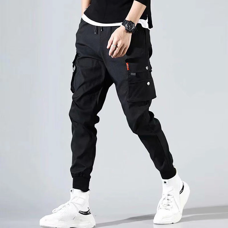 

Summer overalls men's trend super fire beam pants loose men's fashion pants casual long sports pants trend