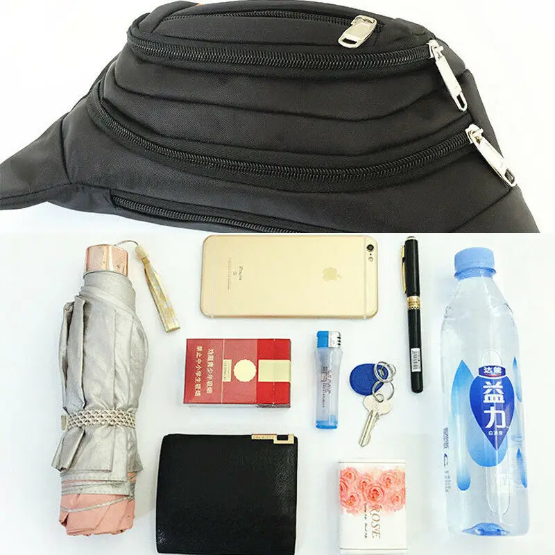 Waterproof Waist Belt Bag Running Jogging Outdoor Pocket Fanny Pack Bum Gym | Багаж и сумки