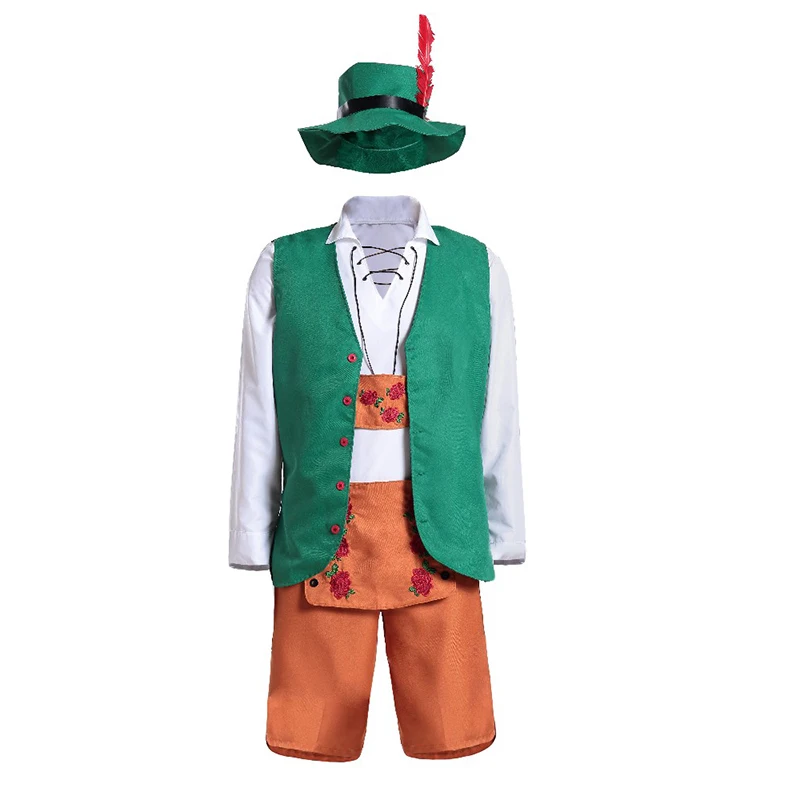 Мужская женская одежда на Хэллоуин праздничная для пива Lederhosen Немецкий