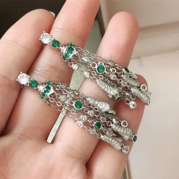 Дизайнерские Модные ювелирные изделия из меди 3A кубического циркония вечерние