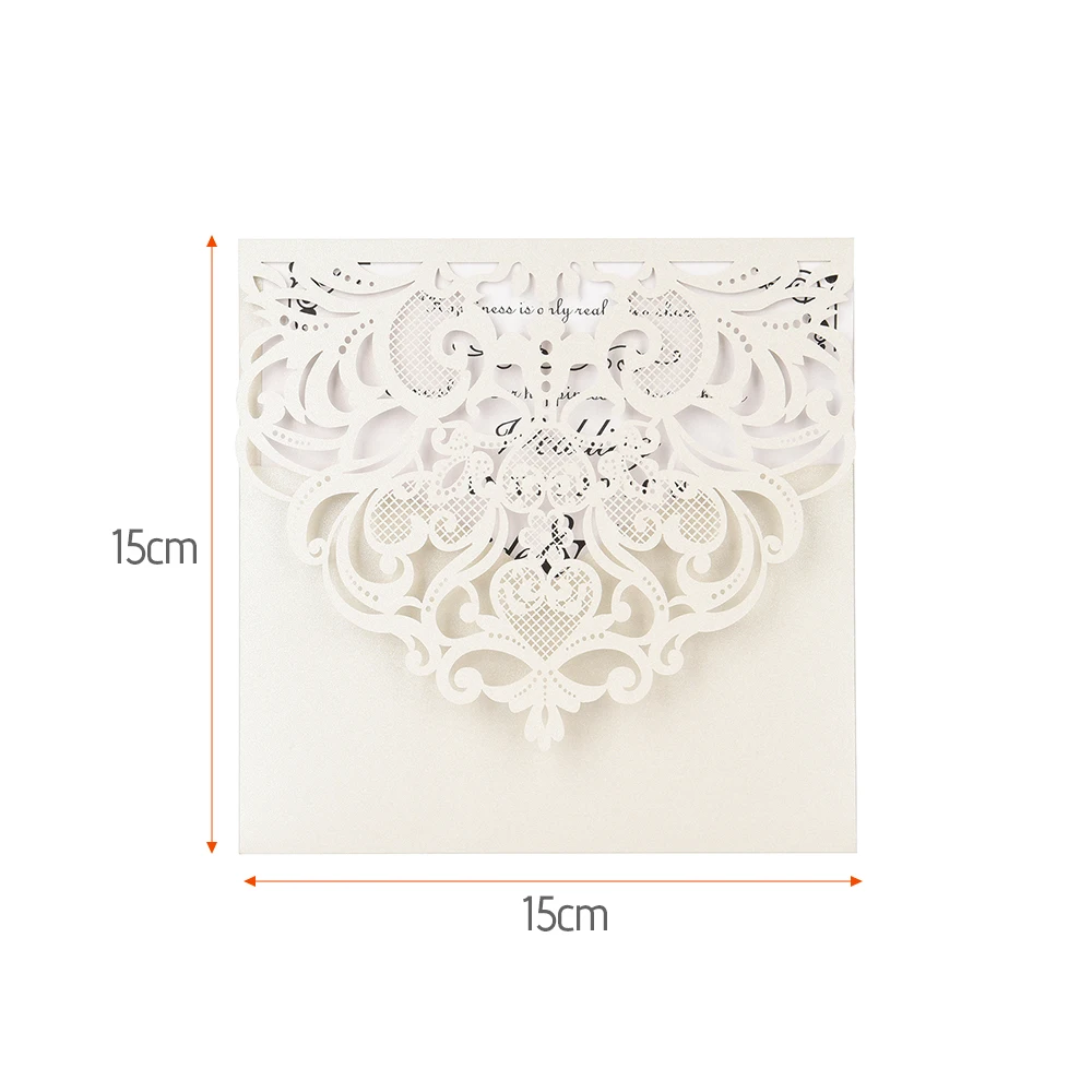 

20Pcs Laser Cut Wedding Invitation Cards Greeting Card Kits Pearl Paper Invitation Cards Party Supplies with Blank Inner Sheet