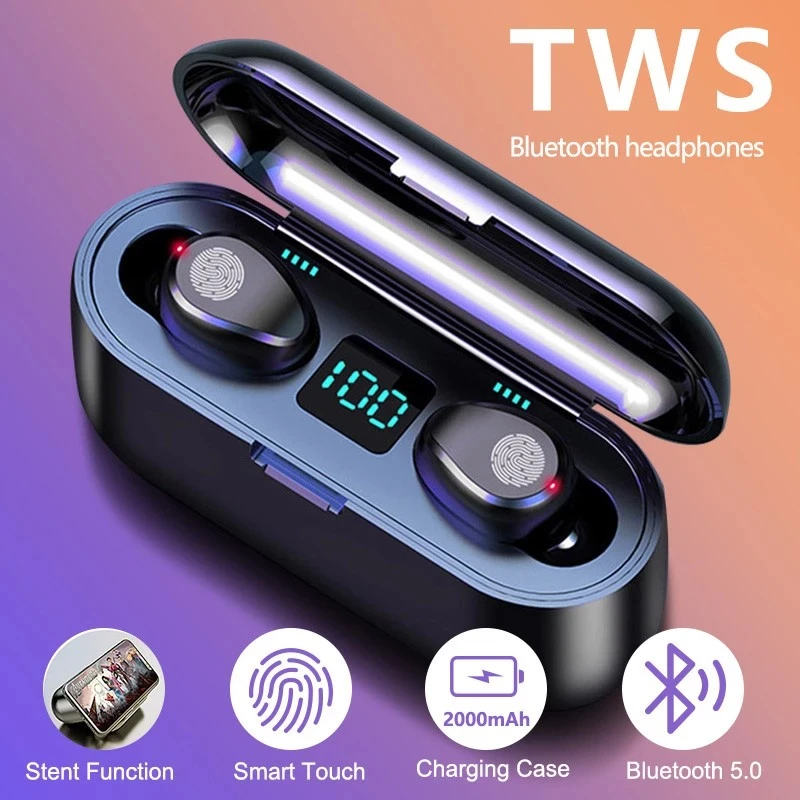 

2021 TWS Wireless Stereo Headphones Bluetooth V5.0 Earphone Touch Control Music Headset Sports Earbuds With 2000mAh Power Bank
