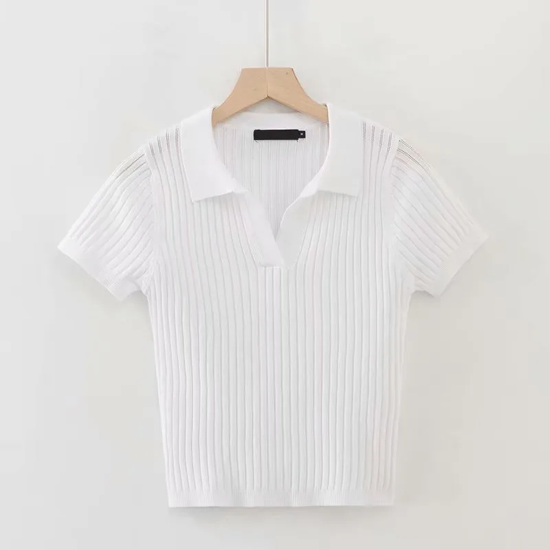 

MRMT 2021 Brand New Summer Women's T Shirt Short Sleeve Slim Elastic T-shirt for Female Collar Knitted Sweater Tops Tshirt