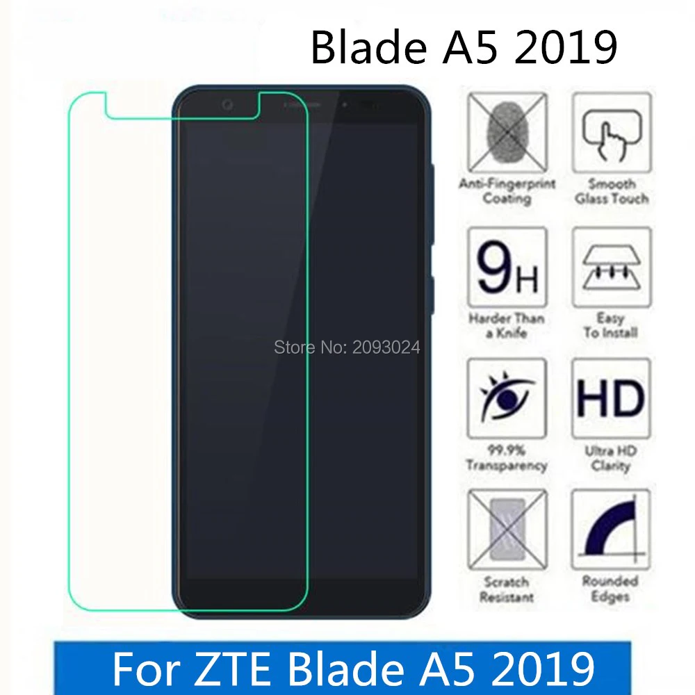 Закаленное стекло для ZTE Blade A5 2019 защитная пленка экрана 5 45 Дюйма 9H 2.5D|Защитные