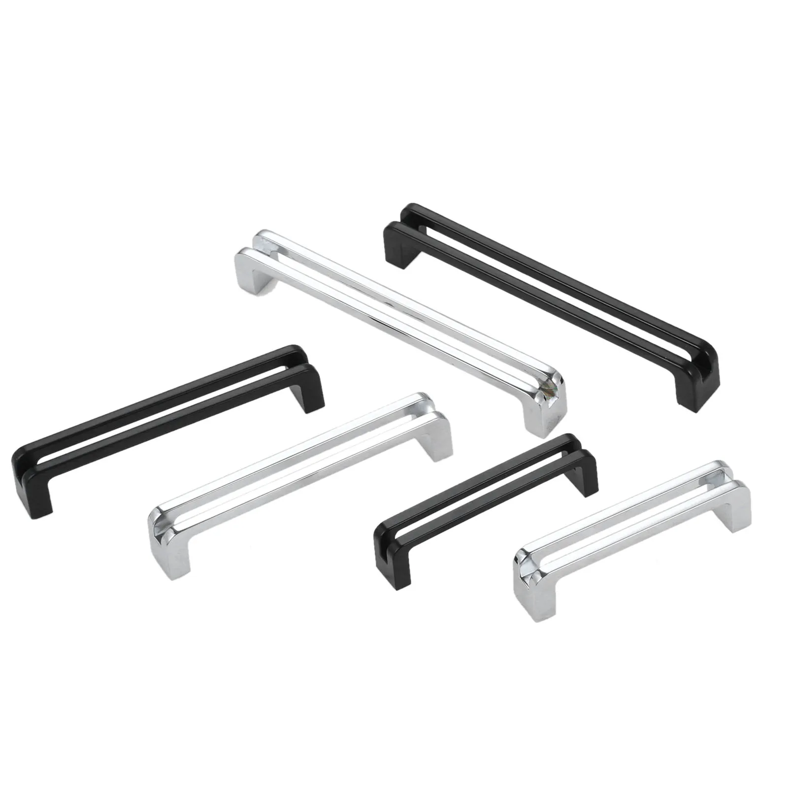 Китайская двойная дверь черная полая ручка для книжного шкафа мебельная