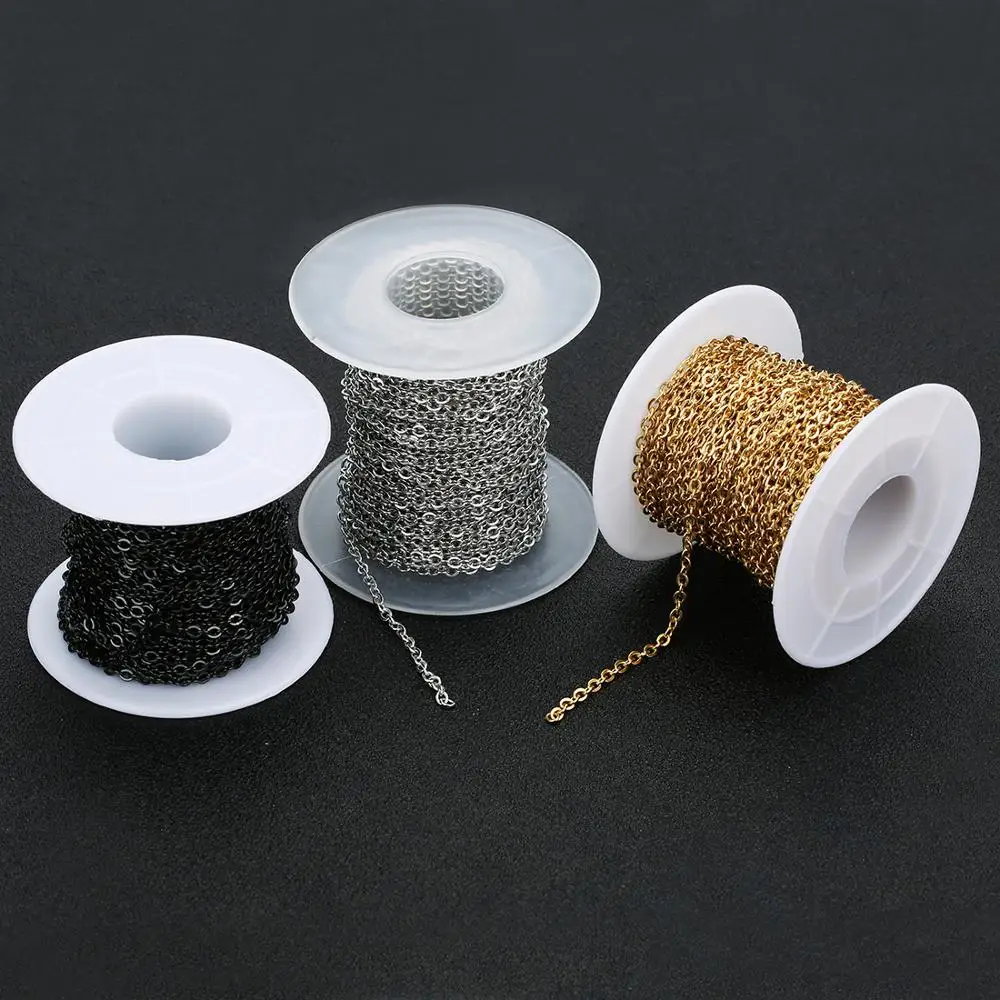 10 ярд широкие цепочки из нержавеющей стали для оптовых продаж 1 мм 5 2 0 3 трос Rolo Link