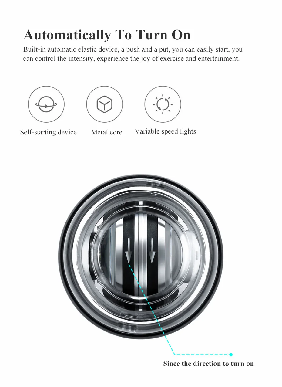 Xiaomi YunMai шар для разминки запястий светодиодный Gyroball Essential Spinner Гироскопический тренажер для предплечья гироскопа мяч