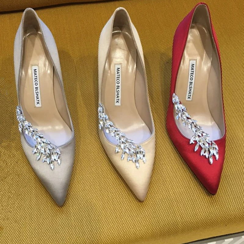 Новинка 2019 года модные свадебные туфли с пшеничными ушками на высоком каблуке