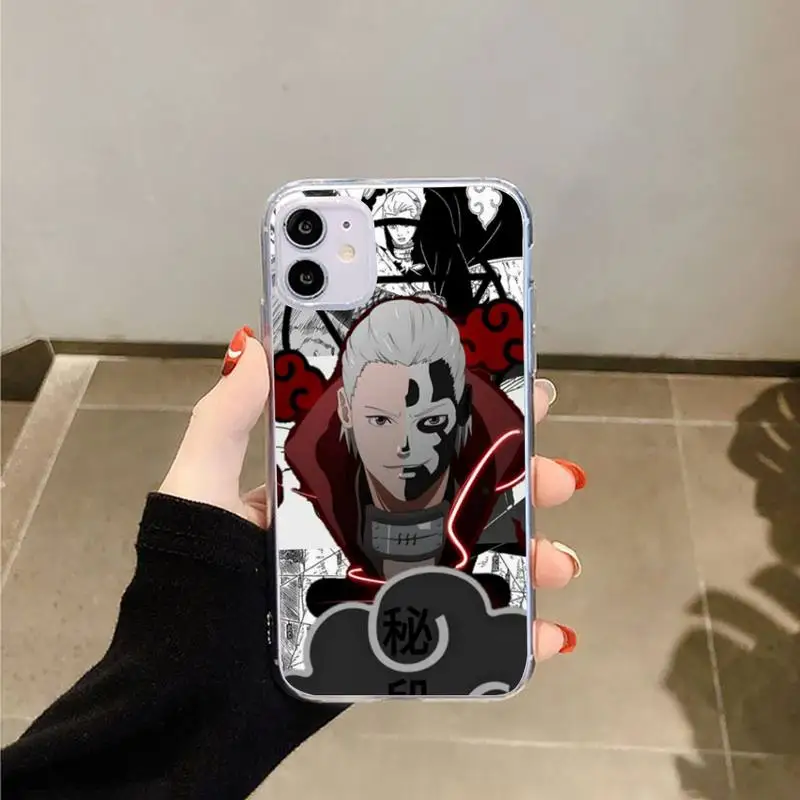 

Hidan Akatsuki naruto Japan anime Phone Case Transparent for iPhone 6 7 8 11 12 s mini pro X XS XR MAX Plus
