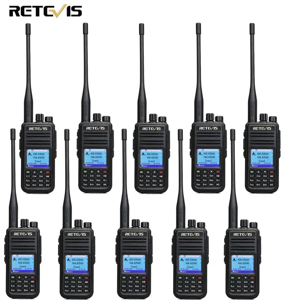 RETEVIS RT3S DMR Digital Walkie Talkie 10 PCS Ham Radio Stations Walkie-talkies Professional Amateur Two-Way Radio VHF UHF GPS enlarge